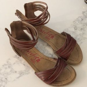 Girls Blowfish leather sandal 12.5
